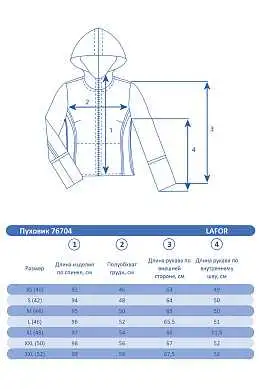 Женский зимний Пуховик Lafor Черный, 76704