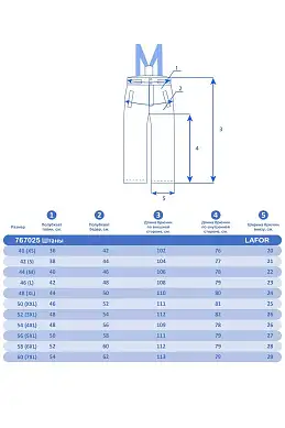 Штаны Lafor Голубой, 767025