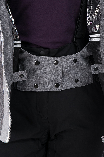 Женский горнолыжный Пуховик WHS Серый, 8783194