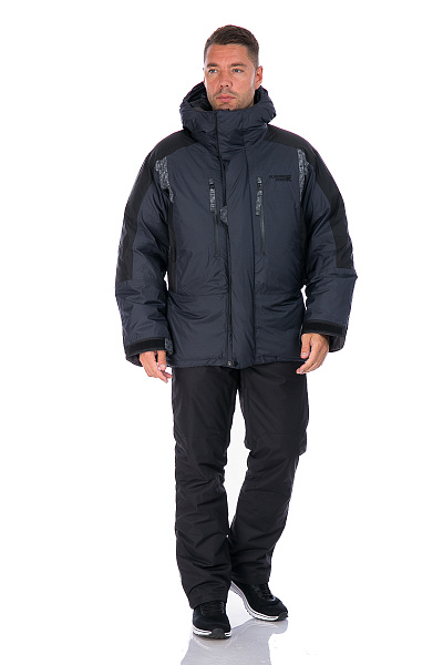 Мужской зимний Пуховик Running River Серый, 827870