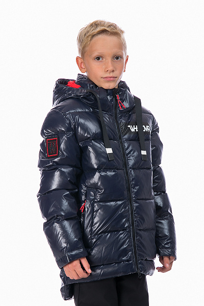 Детский зимний Пуховик WHS Темно-синий, 8783207