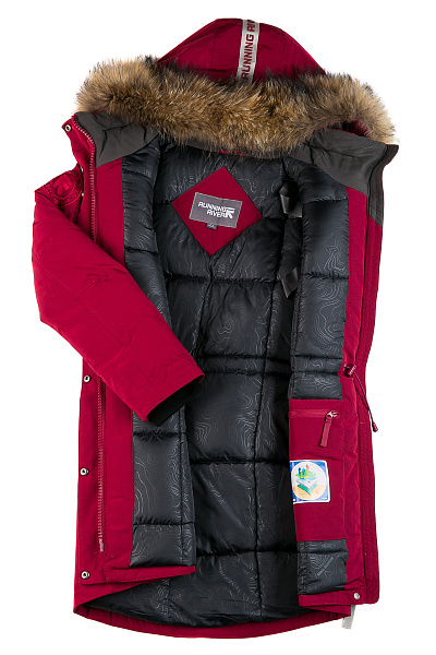 Женская зимняя Парка Running River Бордовый, 827884