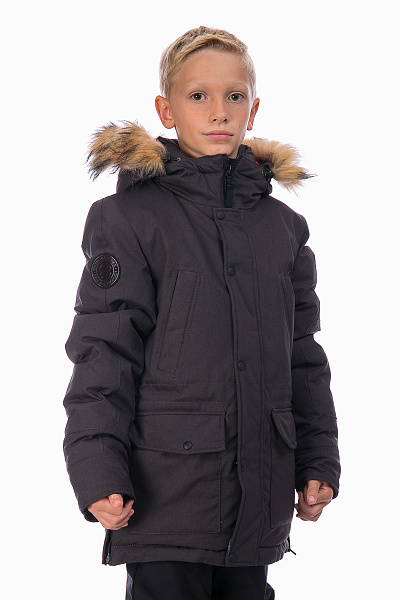 Детская зимняя Парка WHS Темно-серый, 8783230