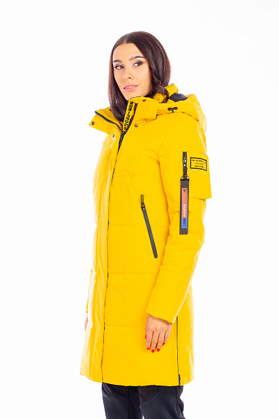 Пуховик WHS Желтый, 8783289
