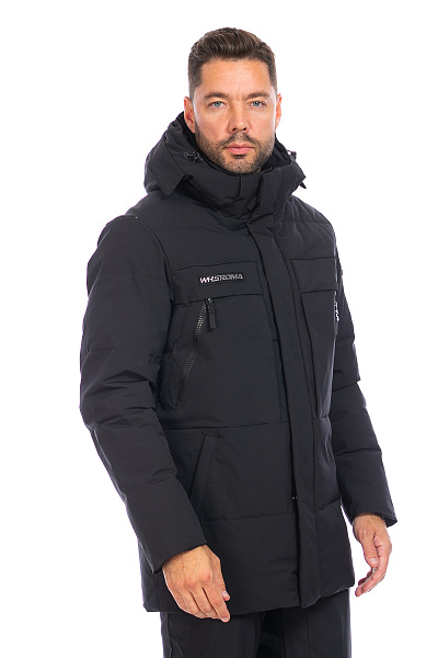 Мужской зимний Пуховик WHS Черный, 8783346