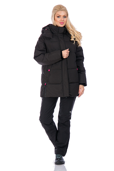 Женский зимний Пуховик WHS Черный, 8783227