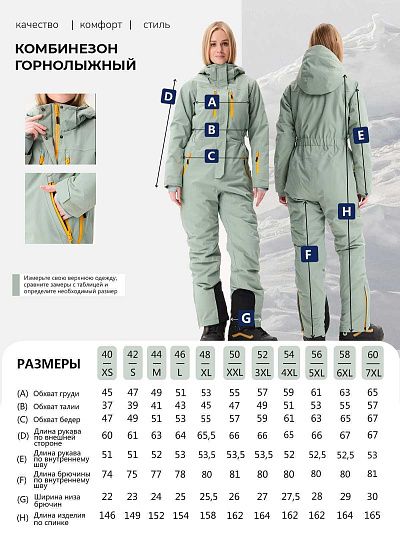 Комбинезон Lafor Пыльно-зеленый, 7670173