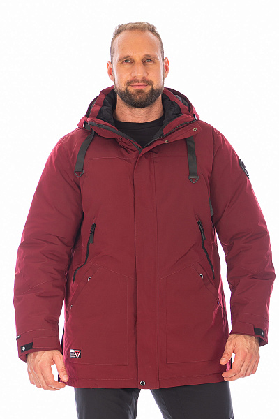 Мужская зимняя Парка WHS Бордовый, 8783357
