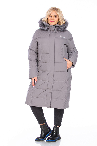 Пуховик WHS Серый, 8783401