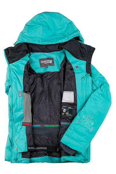 Женский горнолыжный Пуховик Running River Мятный, 827866