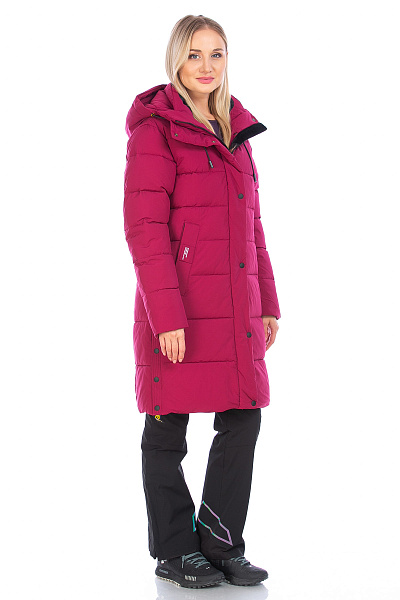 Пуховик WHS Бордовый, 8783389