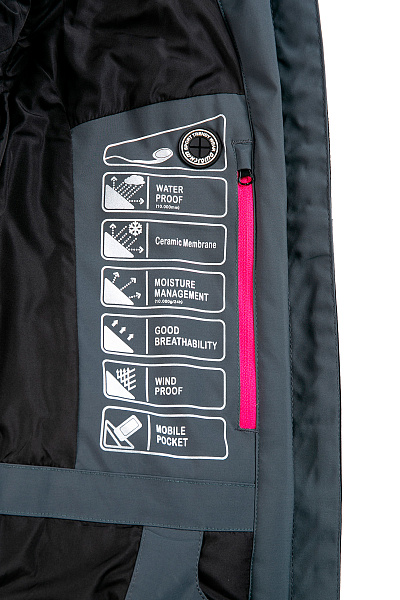 Женская горнолыжная Куртка WHS Черный, 8783320