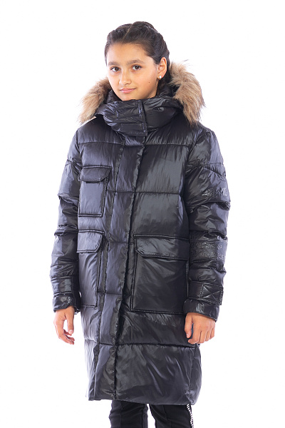 Пуховик WHS Черный, 8783303