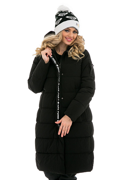 Женский зимний Пуховик WHS Черный, 8783112