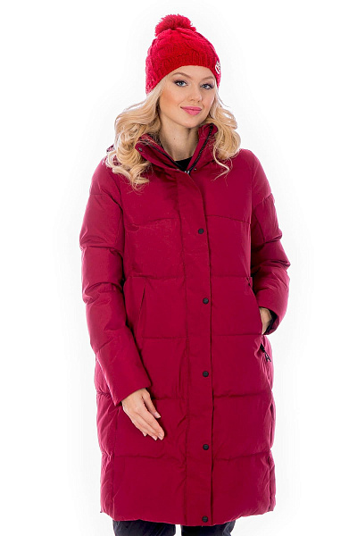 Женский зимний Пуховик WHS Бордовый, 8783155