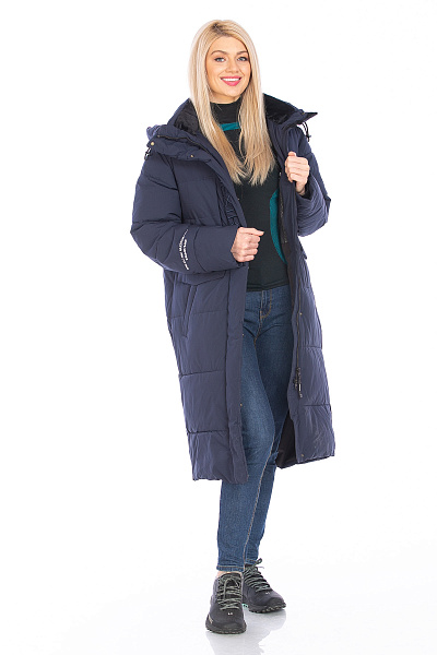 Пуховик WHS Темно-синий, 8783396