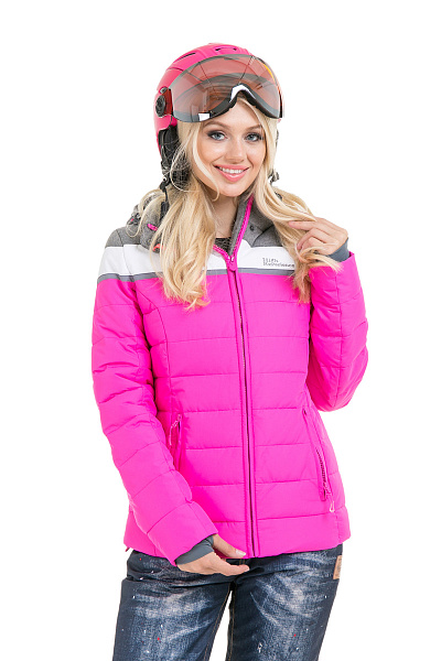 Женский горнолыжный Пуховик High Experience Малиновый, 698041