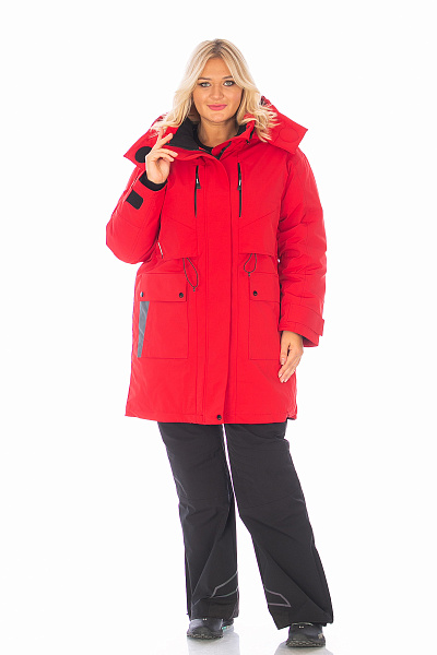 Женская зимняя Парка WHS Красный, 8783339