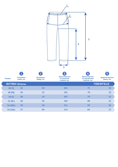 Штаны Tisentele Темно-серый, 847664