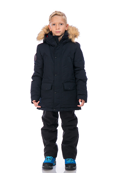 Детская зимняя Парка WHS Темно-синий, 8783231