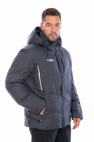 Мужской горнолыжный Пуховик Running River Темно-серый, 8278118