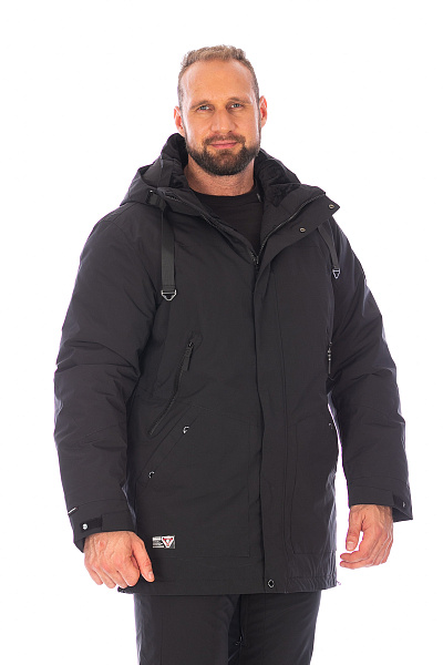 Мужская зимняя Парка WHS Черный, 8783357