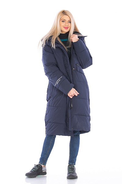 Пуховик WHS Темно-синий, 8783396