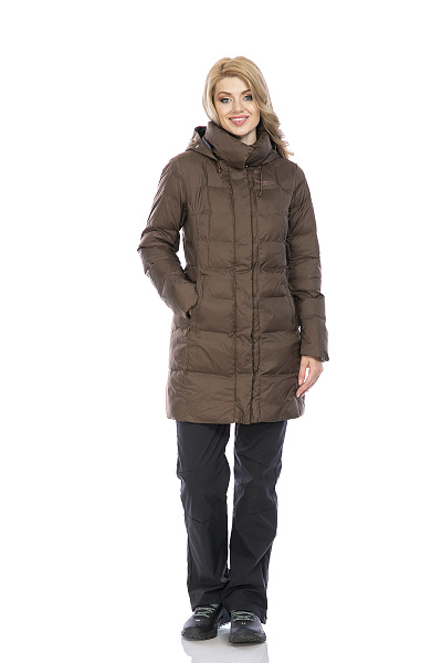 Женский зимний Пуховик Running River Коричневый, 8278115