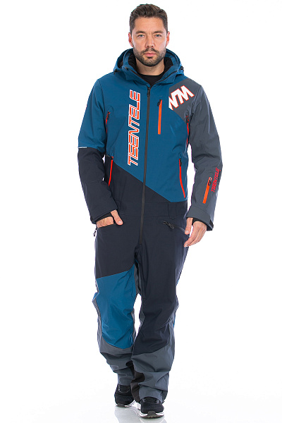 Мужской горнолыжный Комбинезон WHS Серо-синий, 8783367