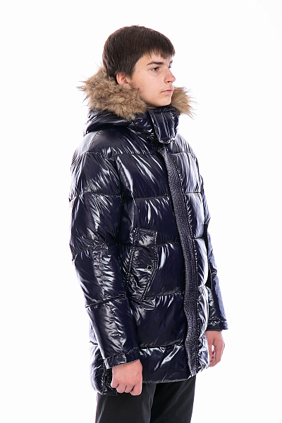 Детский зимний Пуховик WHS Темно-синий, 8783285