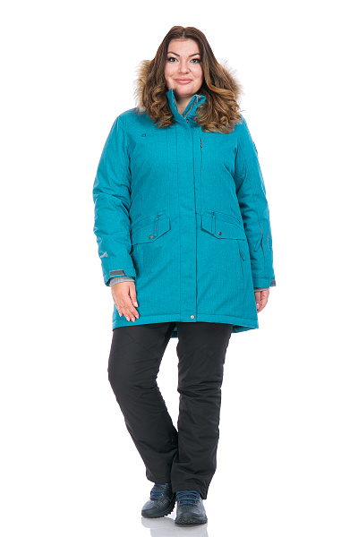Женская зимняя Парка High Experience Бирюзовый, 6980375