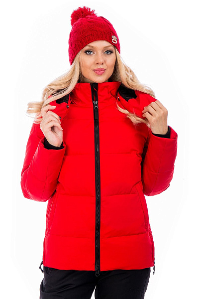 Женский зимний Пуховик WHS Красный, 8783129