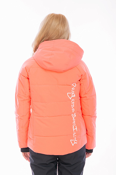 Женский горнолыжный Пуховик WHS Коралловый, 8783311