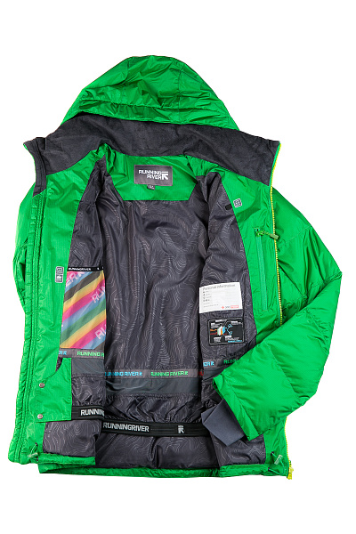 Мужской горнолыжный Пуховик Running River Зеленый, 827869