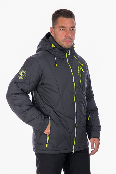 Мужской горнолыжный Пуховик Running River Серый, 827872