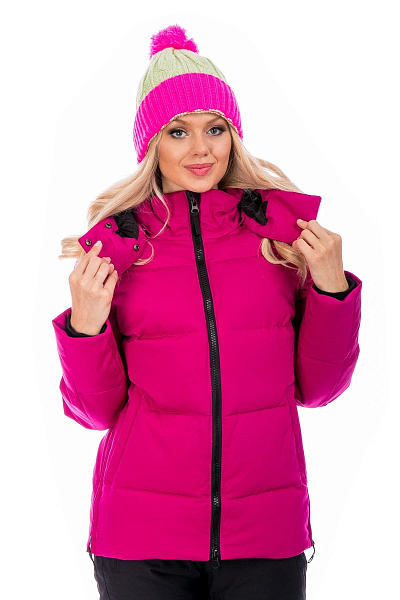 Женский зимний Пуховик WHS Малиновый, 8783129
