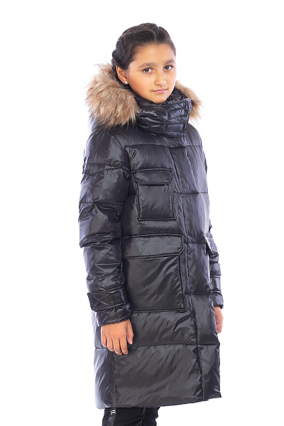 Пуховик WHS Черный, 8783303