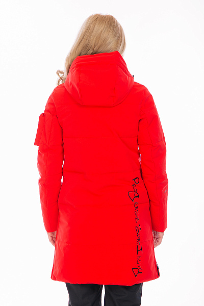 Женский зимний Пуховик WHS Красный, 8783289