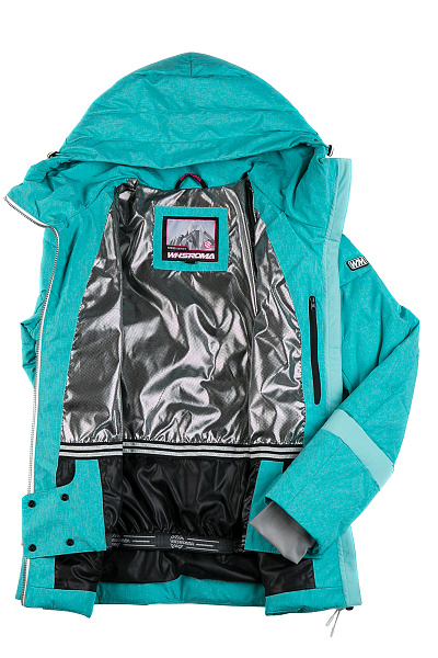 Женский горнолыжный Пуховик WHS Бирюзовый, 8783194