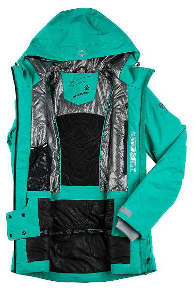 Женская горнолыжная Куртка WHS Зеленый, 8783233