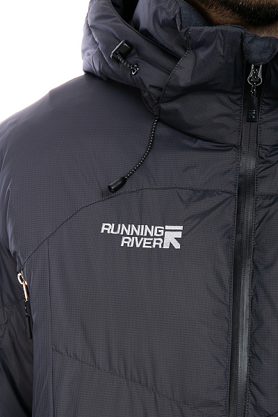Мужской горнолыжный Пуховик Running River Темно-серый, 8278118