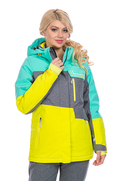 Женская горнолыжная Куртка WHS Зеленый, 8783249
