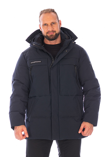 Мужской зимний Пуховик WHS Темно-синий, 8783346