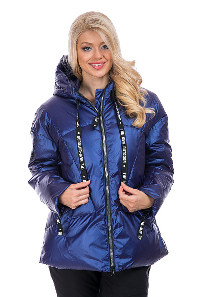 Женский зимний Пуховик WHS Синий, 8783204