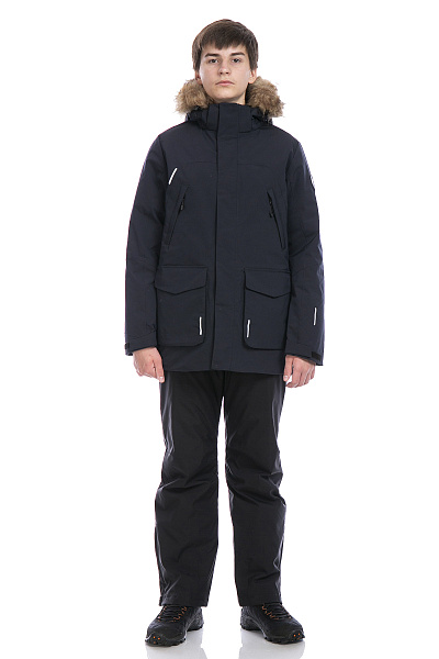 Детская зимняя Парка WHS Темно-синий, 8783284