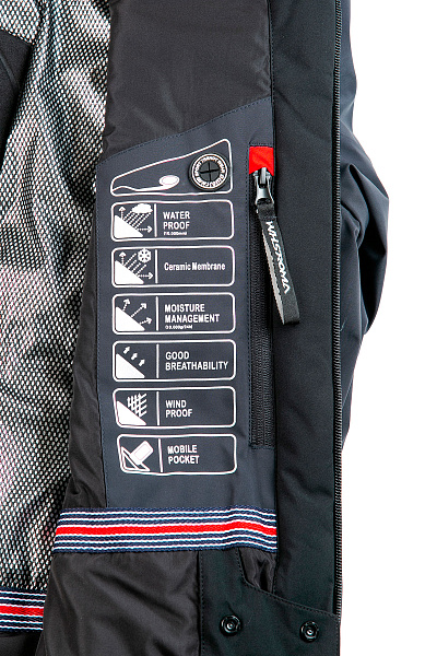 Мужская горнолыжная Куртка WHS Темно-серый, 8783365