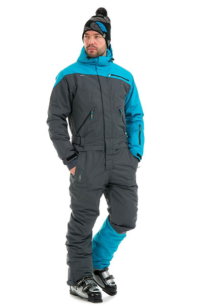 Мужской горнолыжный Комбинезон Snow Headquarter Серый, 83817