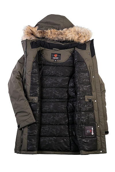 Женская зимняя Парка WHS Зеленый, 878383