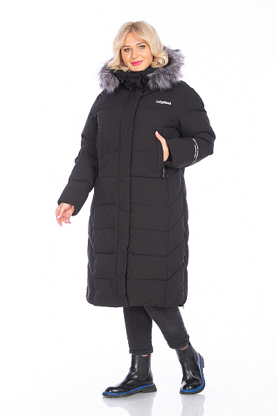 Пуховик WHS Черный, 8783401