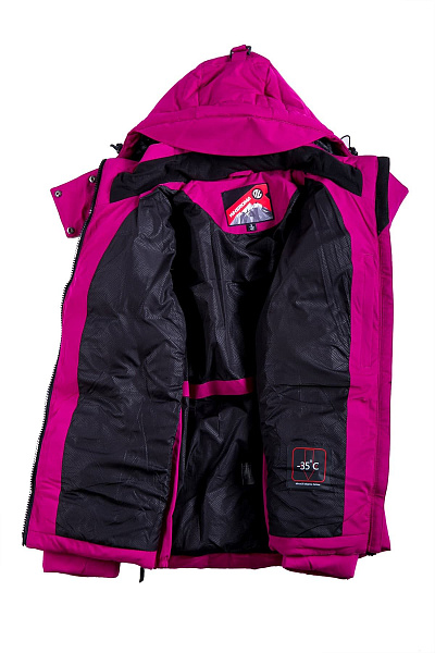 Женский зимний Пуховик WHS Малиновый, 8783129